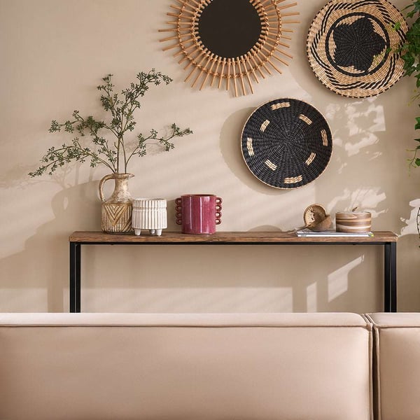 Konsolbord, FSB19-N, 120x20x65 cm, Sort