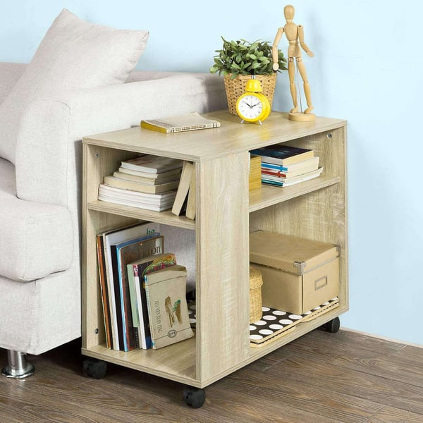 Rullende Opbevaringsbord, FBT34-N, 70x35x60 cm, Brun