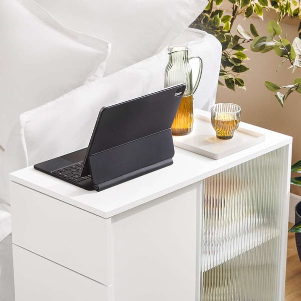 Skrivebord, FBT141-W, 70x35x61 cm, Hvid