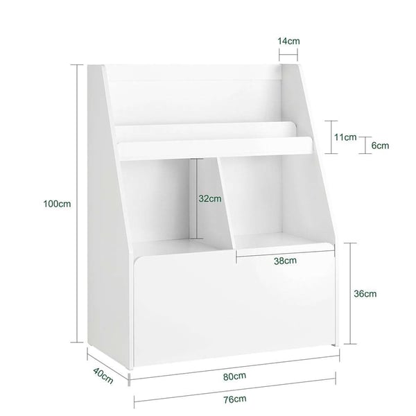Hylde, KMB83-W, 40x100x76 cm, Hvid