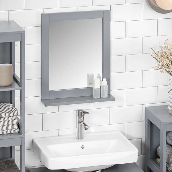 Peili, FRG129-SG, 40x10x49 cm, Hopeanharmaa