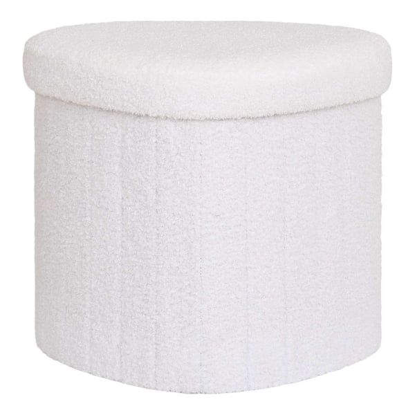 Pouf, Medford Pouf Teddy, 42,5x36,5 cm, Valkoinen