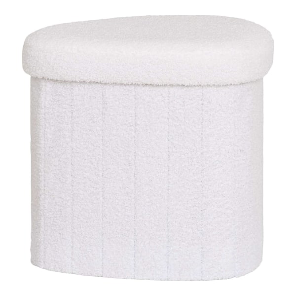 Pouf, Medford Pouf Teddy, 42,5x36,5 cm, Valkoinen