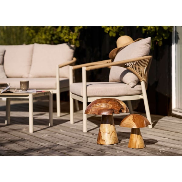 Dekorationssvampe, 25x25x35 cm, natur teak