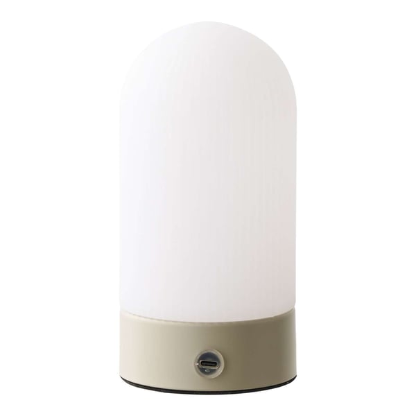 Bordlampe Ashford 9x9x18 cm Beige Hvid Metal