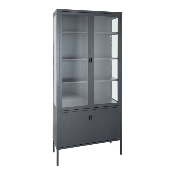 Skab, Brisbane Display, 80x35x180 cm, Sort