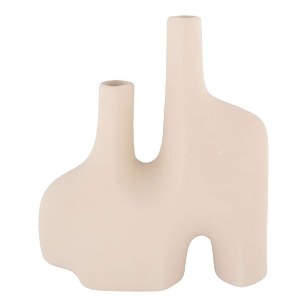 Vas, keramik sand, 23,5x8x27 cm, sand
