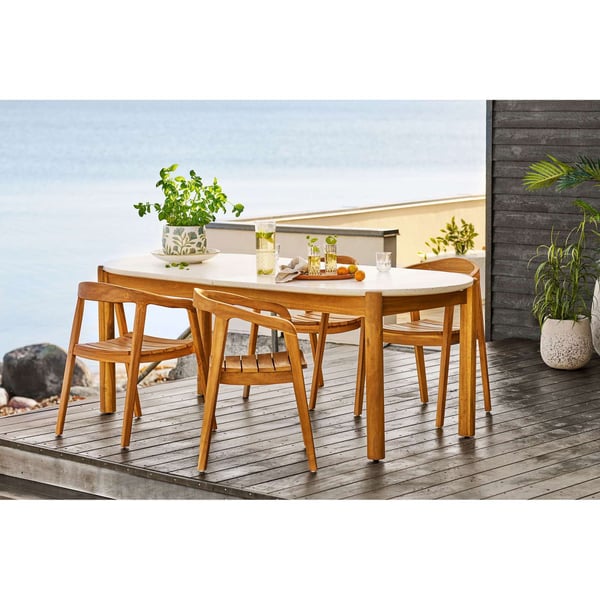 Spisebordsstol Otero 55x52x76 cm natur 2 stk