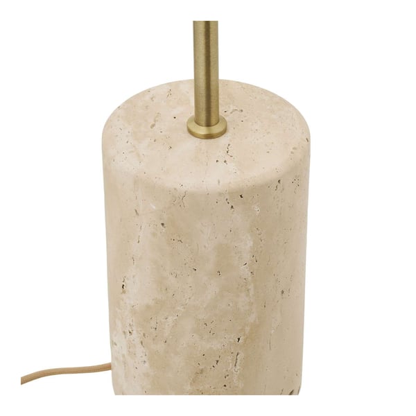 Gulvlampe Sheffield, beige, marmor, stål