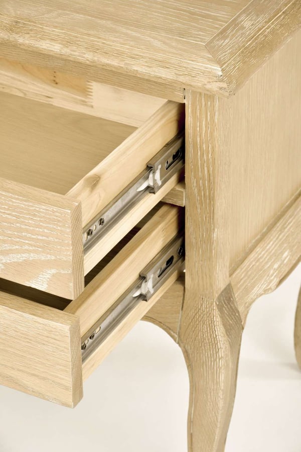 Sengebord, Venezia Oak, Lys Naturtræ