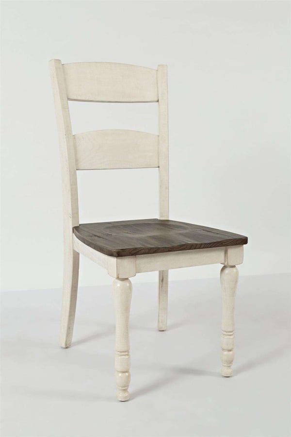 Stol, Avola, 48x48x46 cm, Antik Hvid/ Brun