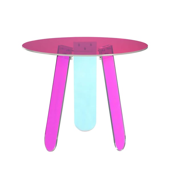 Rundt sidebord, Modig, flerfarvet