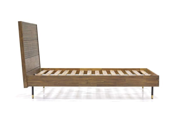 Dobbeltsengestel Maze, 189 x 125 x 217 cm, brun