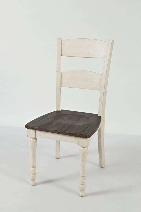 Stol, Avola, 48x48x46 cm, Antik Hvid/ Brun
