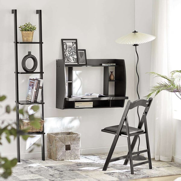 Vægmonteret skrivebord, FWT18-SCH, 79x39 cm, Brun