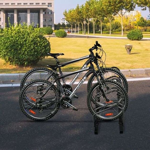 Cykelstativ, 120x32.5x26 cm, Sort/Sølv , Star