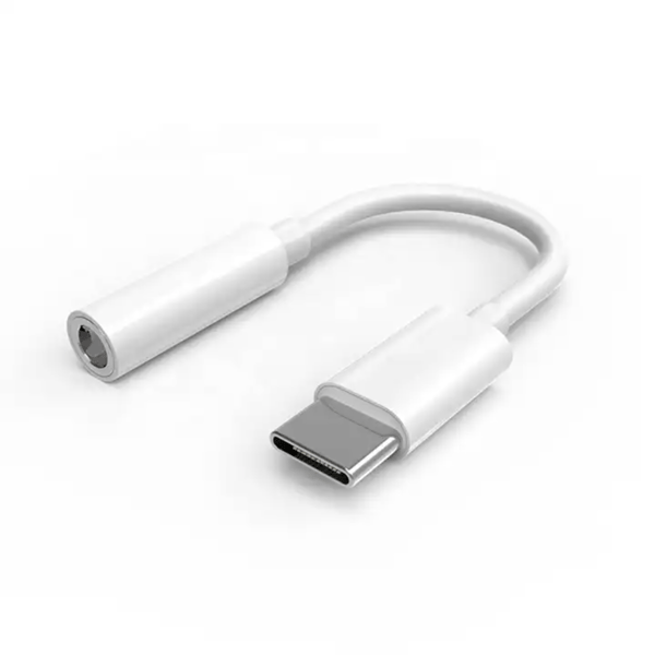 USB-C - 3,5 mm:n sovitin - Samsung-kuulokesovitin (S20, S21, S22, S23 ja muut) Valkoinen