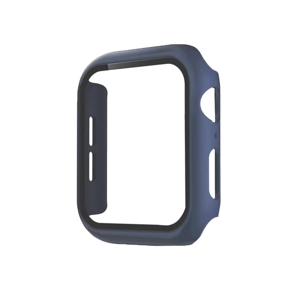 Iskuja vaimentava kotelo + Karkaistu Lasi 2in1 Apple Watchille 44mm - SININEN