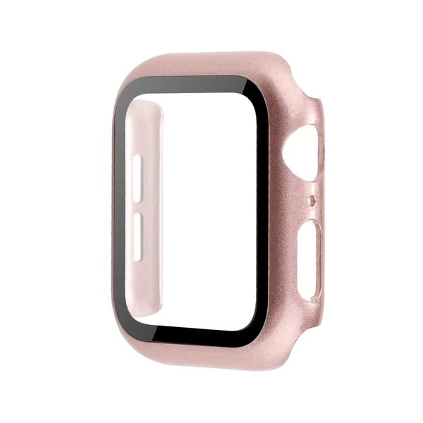 Iskuja vaimentava kotelo + Karkaistu Lasi 2in1 Apple Watchille 42mm - VAALEANPUNAINEN