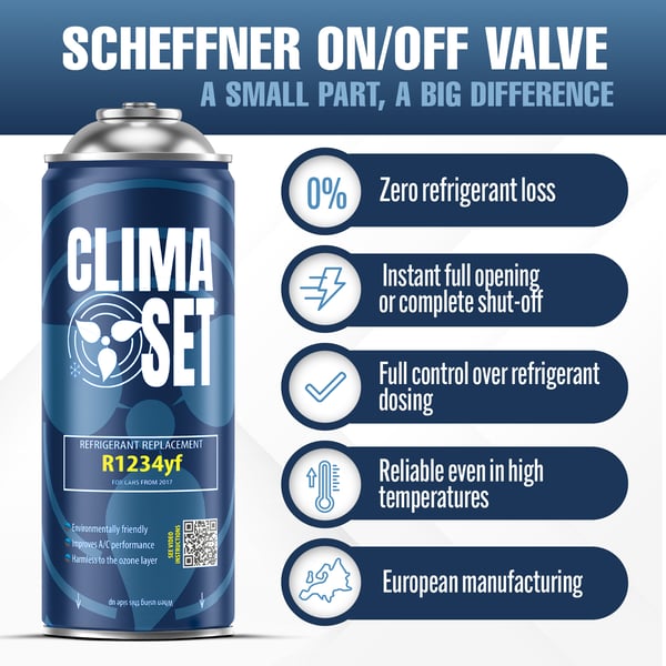 ClimaSet 2 R1234yf Dåser + Kabel + Adapter