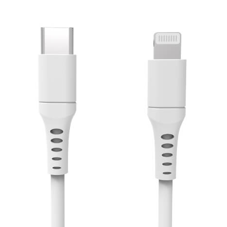 Ladekabel USB-C til Lightning 3m MFI Hvit