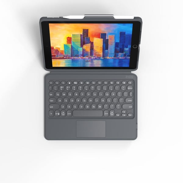 iPad 10.2 Deksel med tastatur Pro Keys med Trackpad Nordic Svart