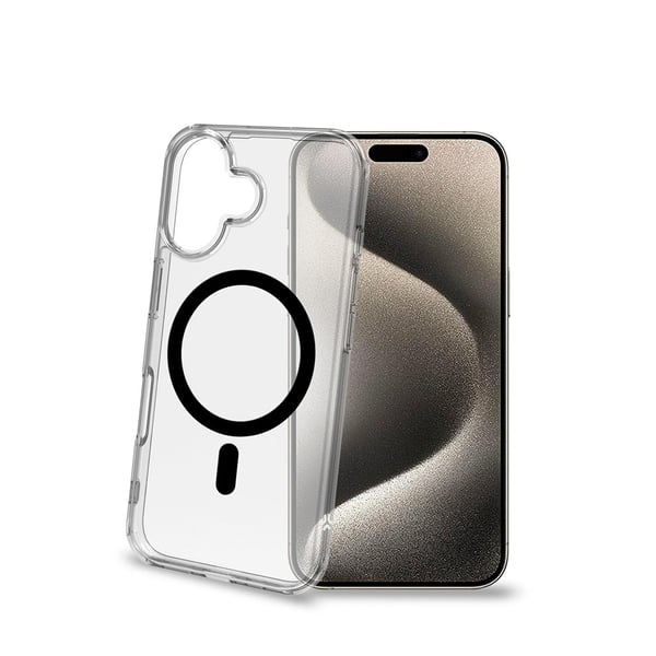 iPhone 16 -kotelo GELSKINMAG Läpinäkyvä Musta