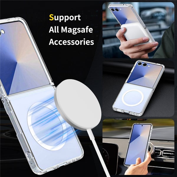 Samsung Galaxy Z Flip 7 Cover Feather Series MagSafe Transparent