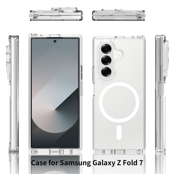 Samsung Galaxy Z Fold 7 Deksel Feather Series MagSafe Transparent
