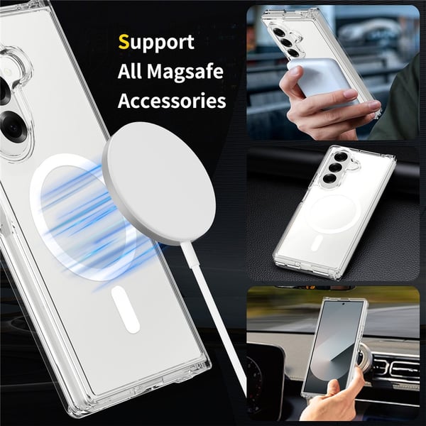 Samsung Galaxy Z Fold 7 Deksel Feather Series MagSafe Transparent