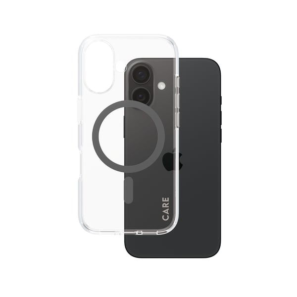 iPhone 16 -kotelo Urban Combat MagSafe Musta Läpinäkyvä