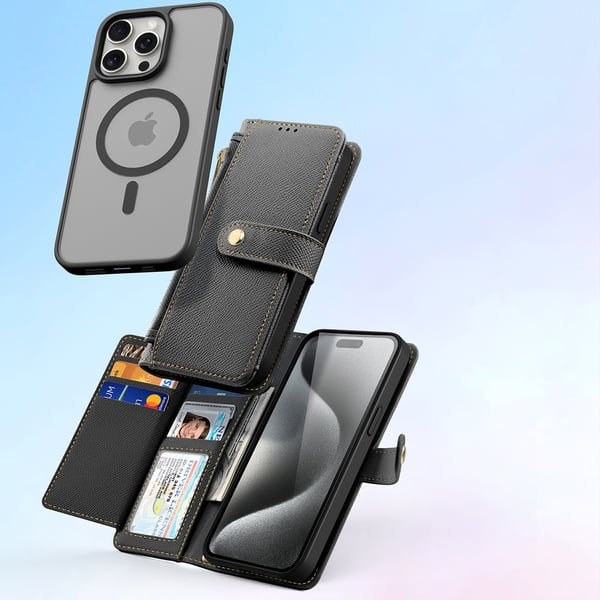 iPhone 15 Pro Max Deksel 2-i-1 Lawa Series MagSafe Svart