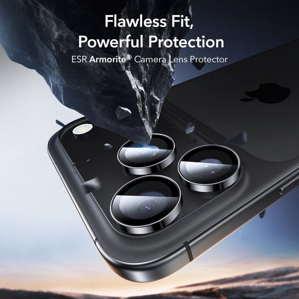 iPhone 14/15/16/17 Pro & Pro Max Kamerabeskytter Armorite Svart
