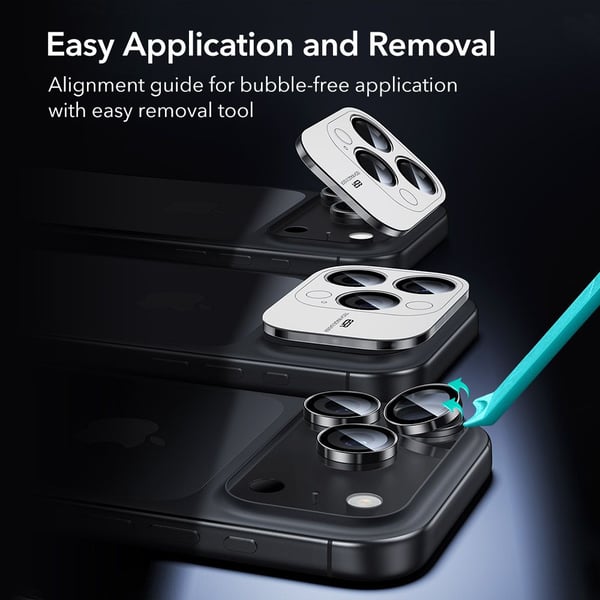 iPhone 14/15/16/17 Pro & Pro Max Kamerabeskytter Armorite Svart