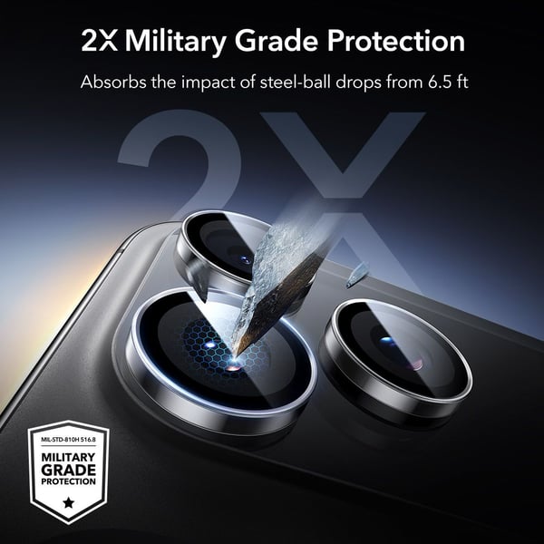 iPhone 14/15/16/17 Pro & Pro Max Kamerabeskytter Armorite Trans