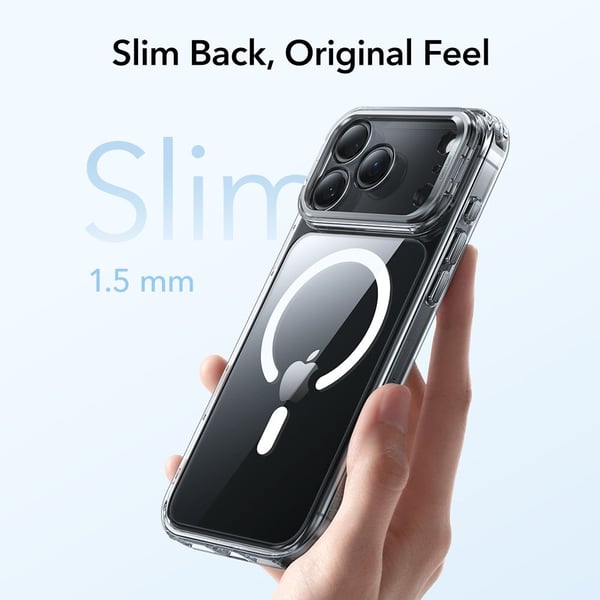 iPhone 17 Pro Cover Klassisk Hybrid Kickstand MagSafe Transparent