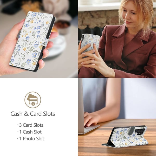Samsung Galaxy A17/Galaxy A26 Deksel Lommebok Blomstermønster