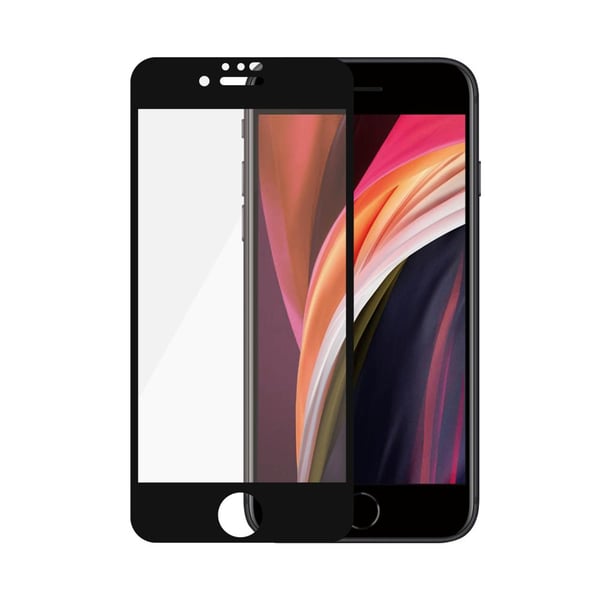iPhone 6/6S/7/8/SE Näytönsuoja Koteloystävällinen Musta