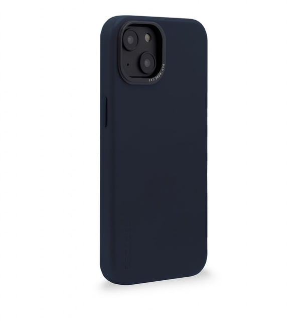 iPhone 14 Plus -kotelo, nahkainen takakuori, laivastonsininen