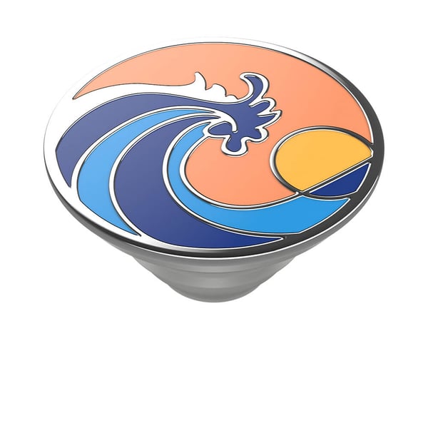 PopGrip Enamel Ride The Wave Coral