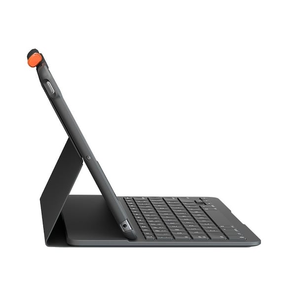 iPad 10.2 (gen 7/8/9) Deksel med Tastatur Slim Folio Nordic Grey