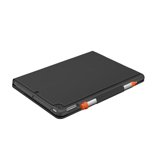 iPad 10.2 (gen 7/8/9) Deksel med Tastatur Slim Folio Nordic Grey