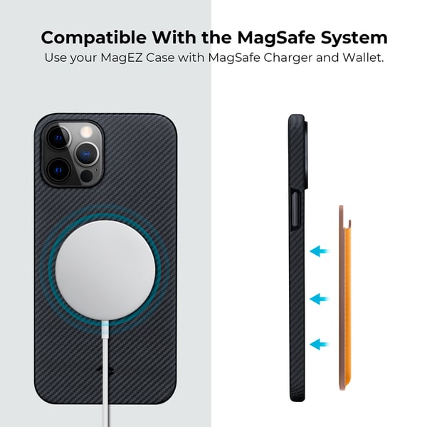 iPhone 12 Pro -kotelo Air Case musta/harmaa twill