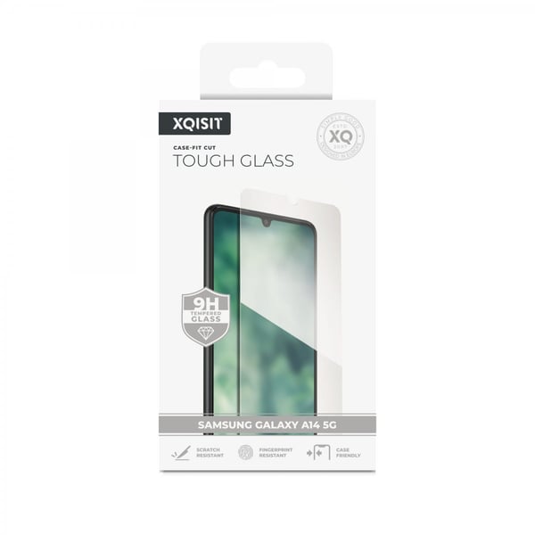 Samsung Galaxy A14 skjermbeskytter, herdet glass, dekselvennlig
