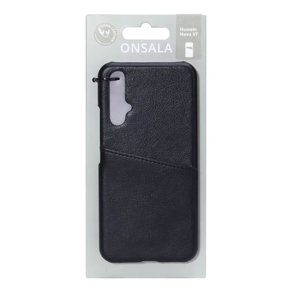 Huawei Nova 5T -kotelo korttipaikalla, musta