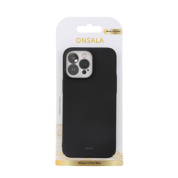 iPhone 15 Pro Max Deksel Ultraslim Sand Burst Svart