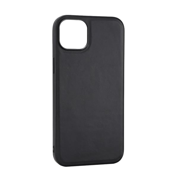 iPhone 15 Plus Cover Ægte Læder MagSeries Sort