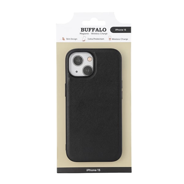 iPhone 15 Suojakuori PU MagSeries Musta
