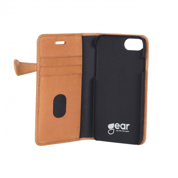 iPhone 6/6S Deksel 2i1 Magnetisk Veske Cognac