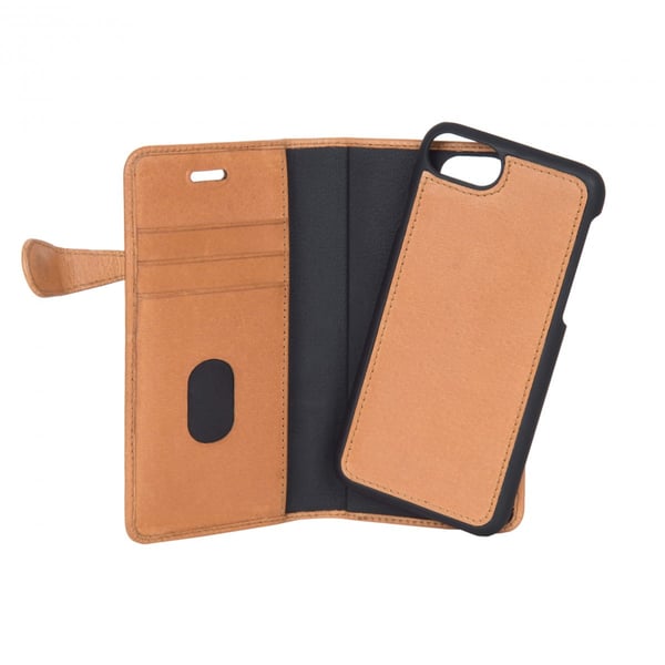 iPhone 6/6S Deksel 2i1 Magnetisk Veske Cognac